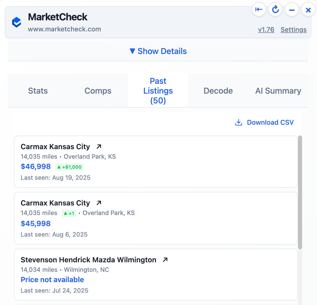 Past Listings