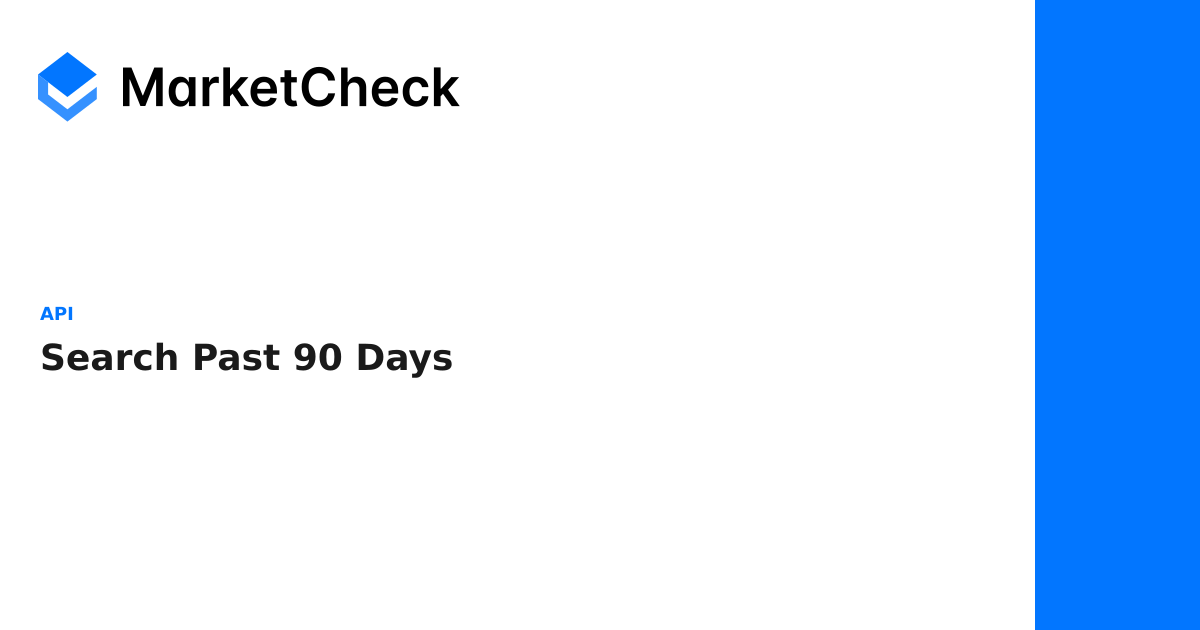 Search Past 90 Days - API | MarketCheck Documentation