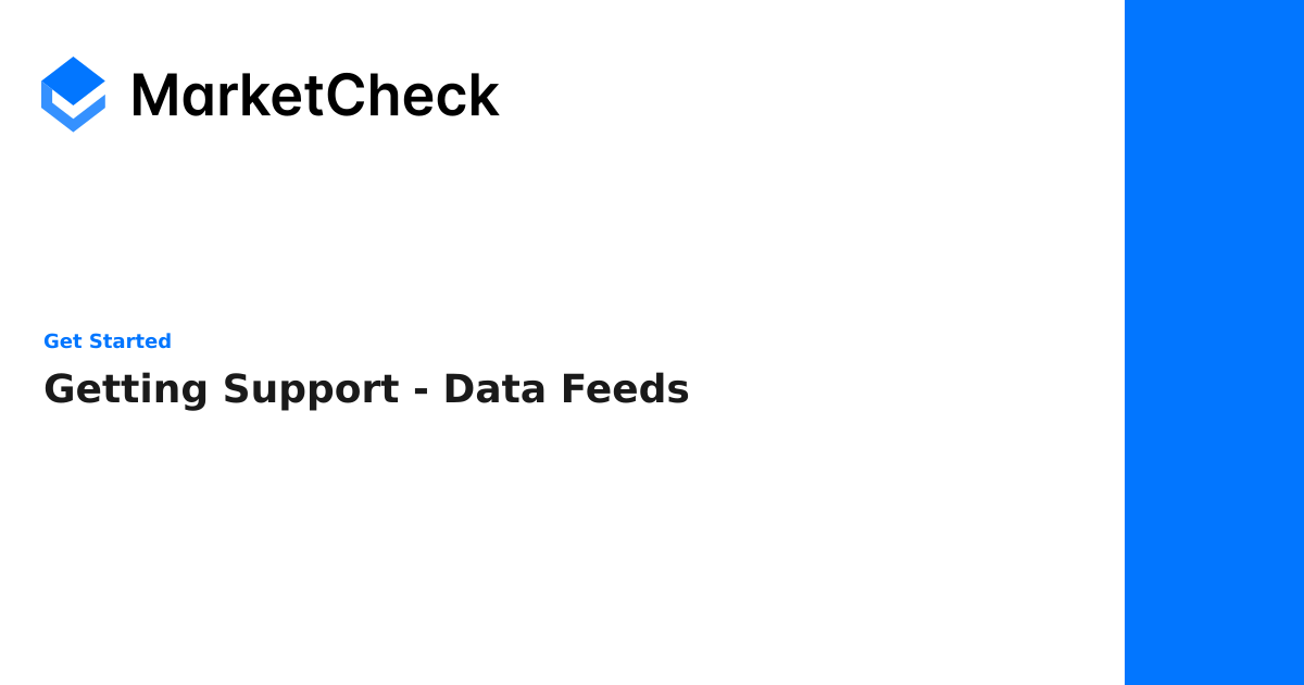 Getting Support - Data Feeds - Get Started | MarketCheck Documentation